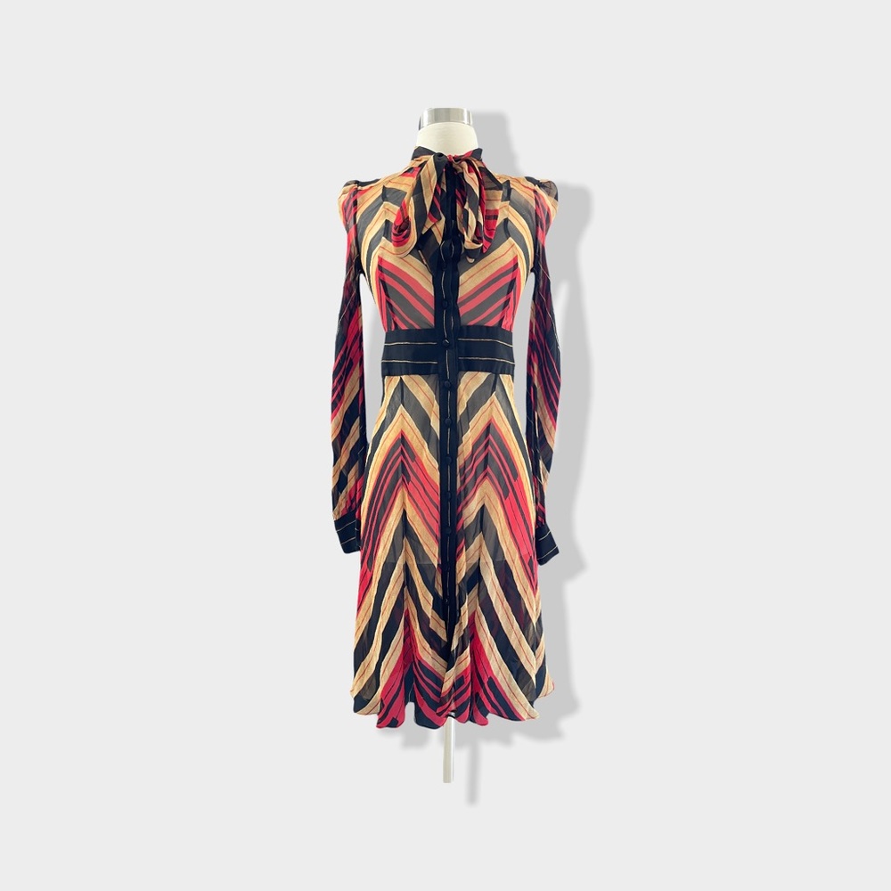 Diane von furstenberg striped silk dress.